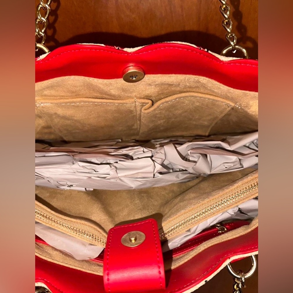 Betsey Johnson Red Cherry Print Tote Bag - Picture 4 of 5